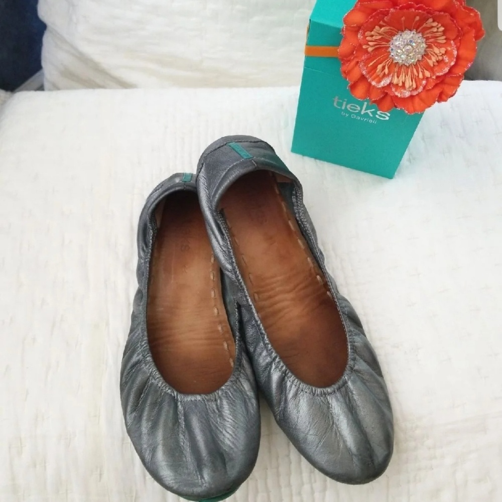 Tieks Metallic Pewter Size 11